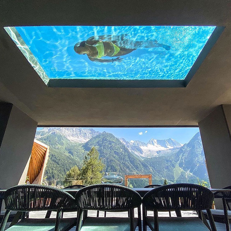 Acrylic swimming pool - design