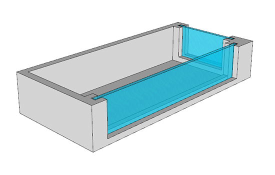 Single-Sided Acrylic Swimming Pool