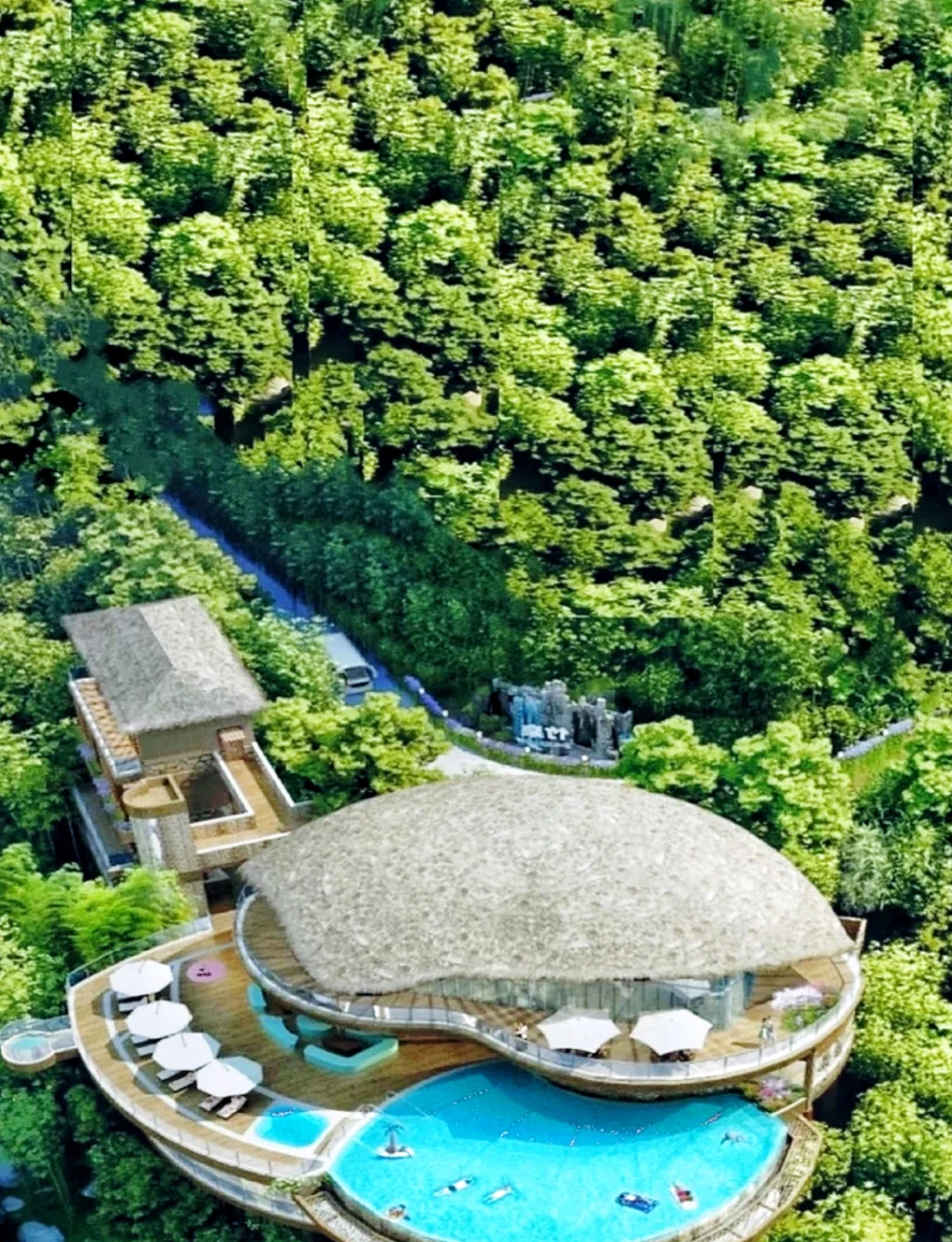 Liyang Tianmu Lake Zhuxigu Hotel’s Infinity Acrylic Pool