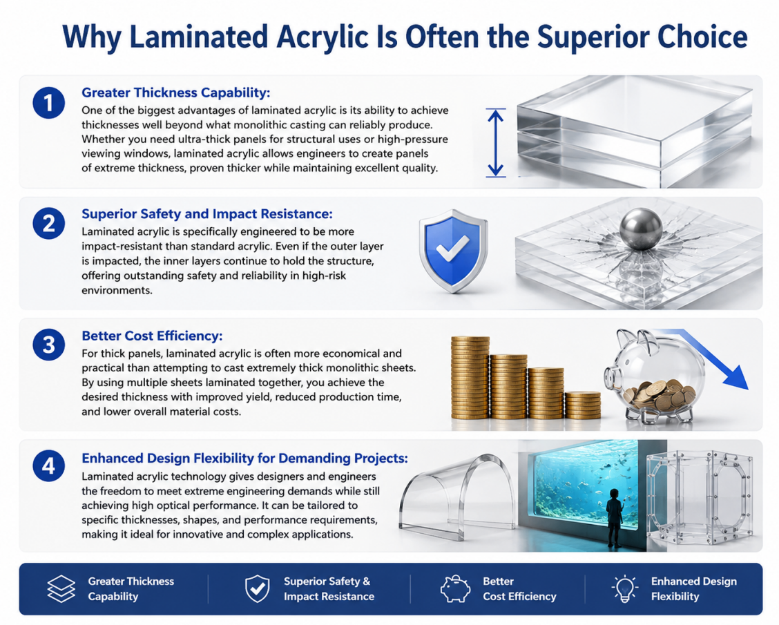 Why Laminated Acrylic Is Often the Superior Choice Why Laminated Acrylic Is Often the Superior Choice