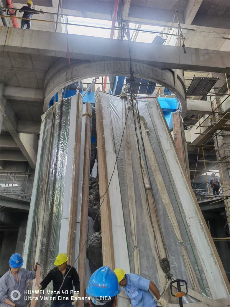 Leyu acrylic curved plate installation