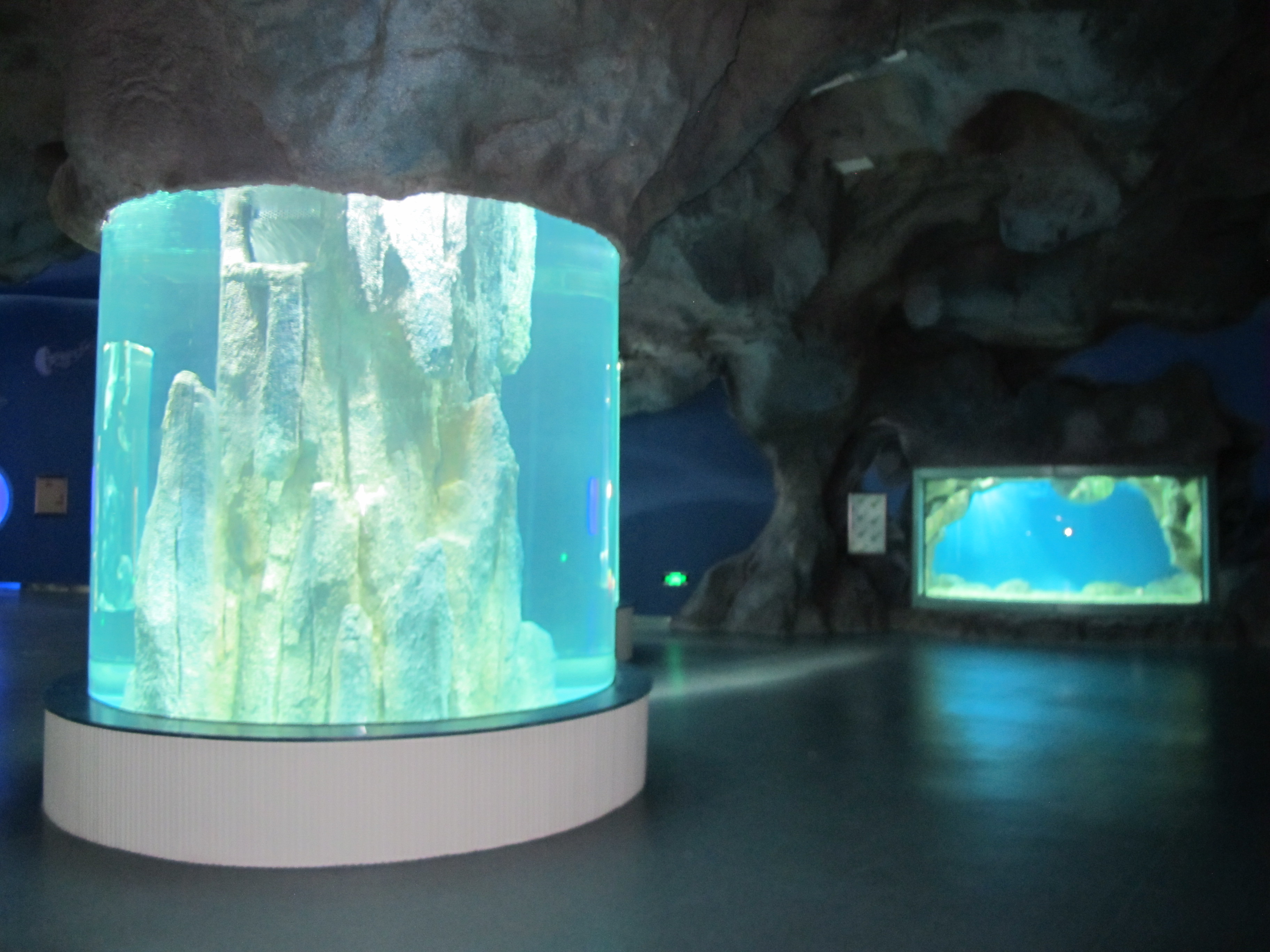 Acrylic cylindrical aquarium - LEYU INSTALLATION