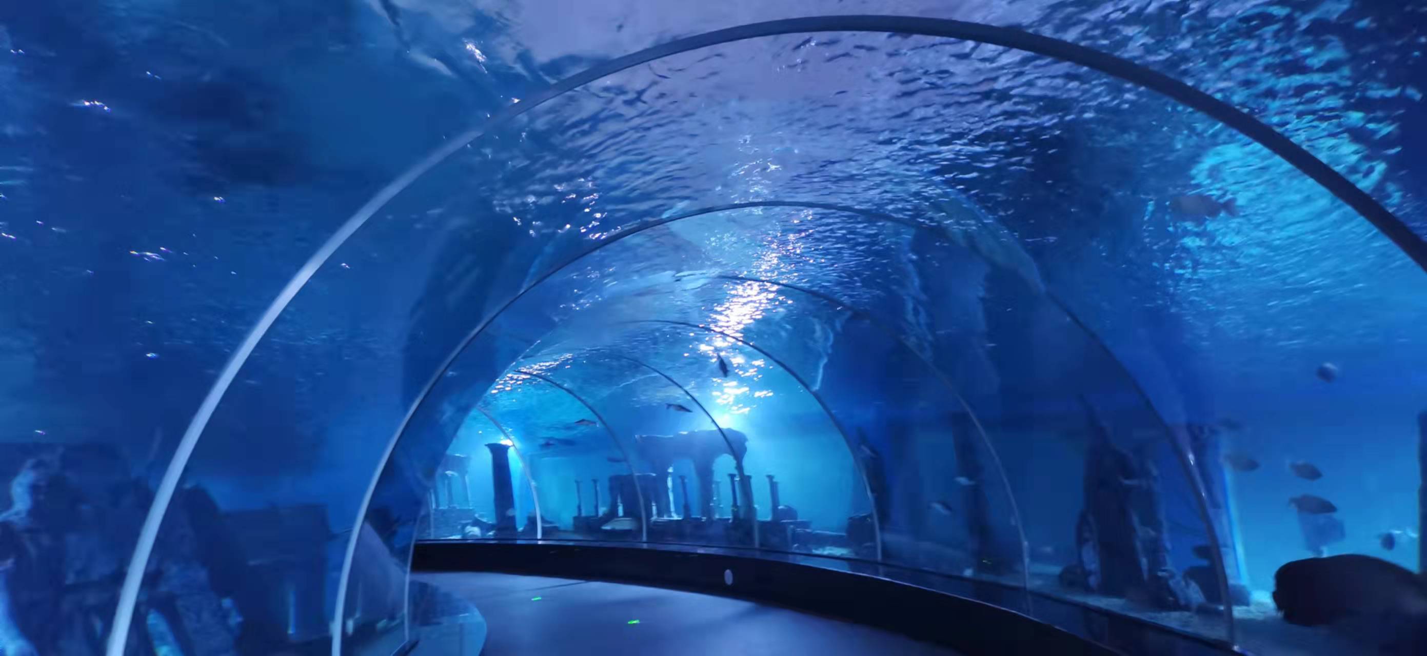 Acrylic tunnel aquarium - factory