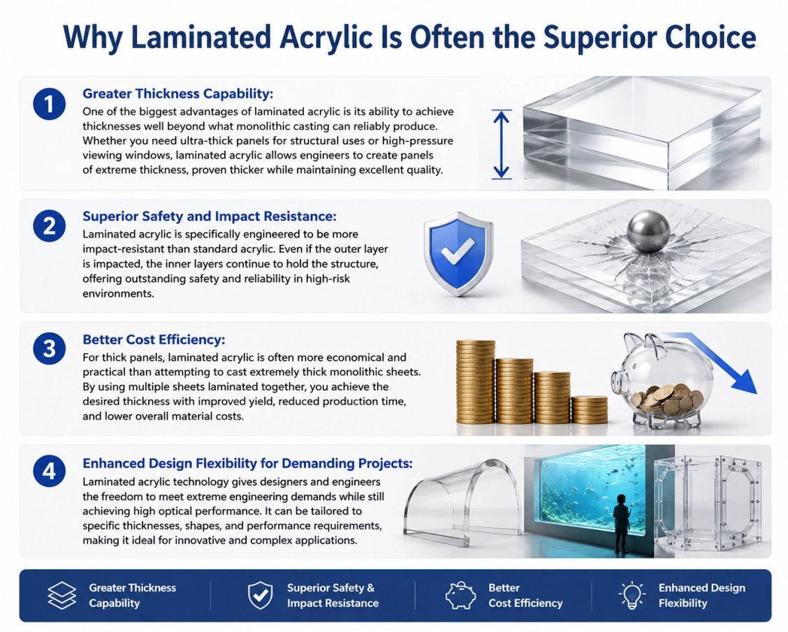Laminated Acrylic vs Monolithic Acrylic