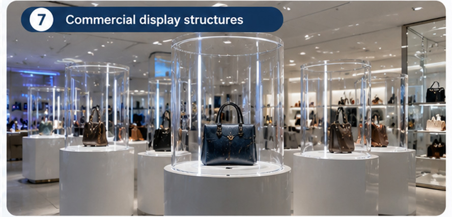 Commercial display structures
