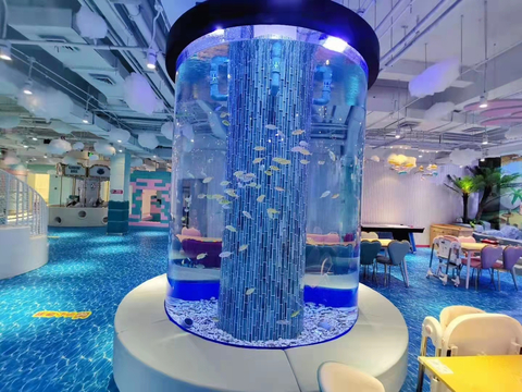 Large Cylinder Acrylic Aquarium fish tanks Factory in China - Leyu 